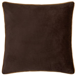 Meridian Velvet Cushion Chocolate/Caramel