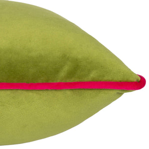 Meridian Velvet Cushion Lime/Hot Pink