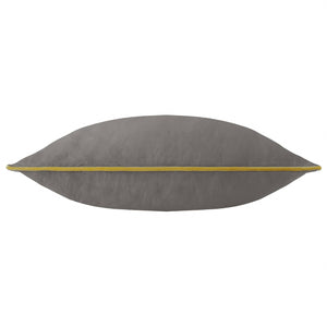 Meridian Velvet Cushion Charcoal/Moss