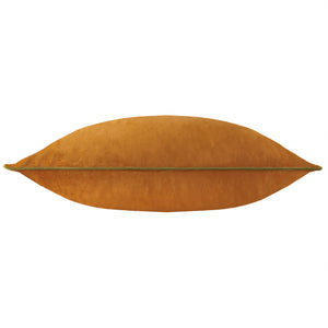 Meridian Velvet Cushion Ginger/Olive