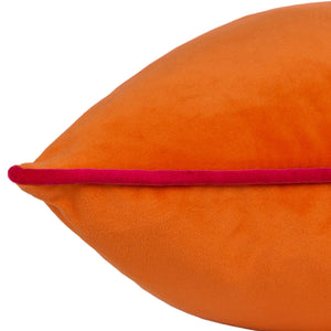 Meridian Velvet Cushion Clementine/Hot Pink