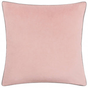Meridian Velvet Cushion Blush/Grey