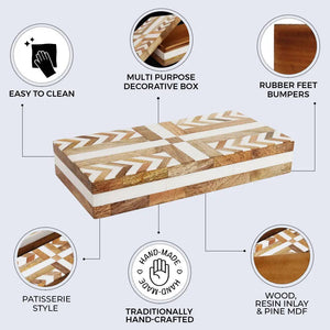 Patisserie Adorn White & Brown Decorative Box