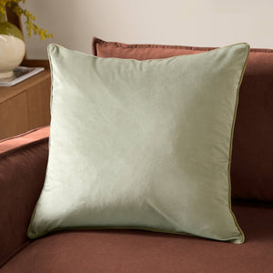 Meridian Velvet Cushion Green/Sage