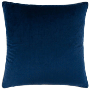 Meridian Velvet Cushion Navy/Silver