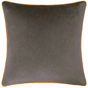 Meridian Velvet Cushion Mocha/Pumpkin