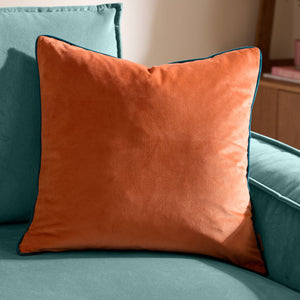 Meridian Velvet Cushion Tiger/Teal
