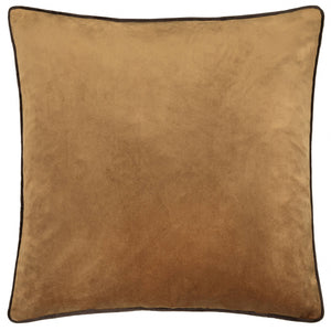 Meridian Velvet Cushion Caramel/Chocolate