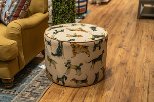 Drum Ottoman - Dogs