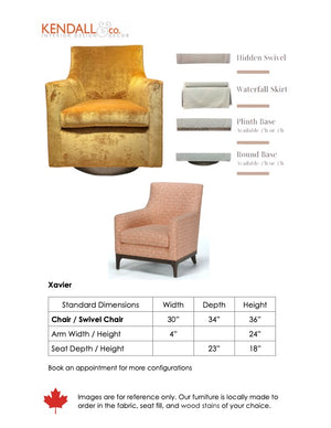 Xavier Swivel Chair with Round Base