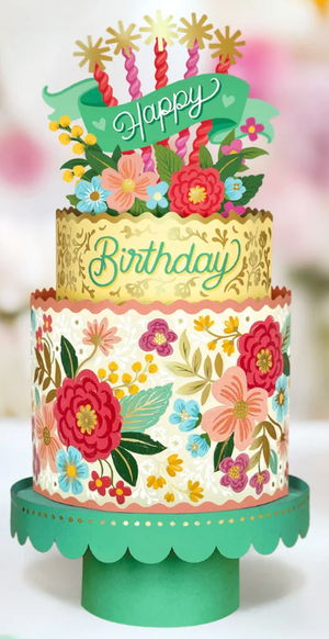 Blooming Birthday Cake Pop-Up Card