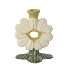 Soft Petal Candleholder with Daisy