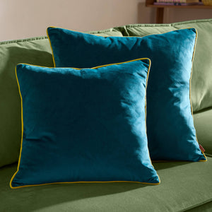 Meridian Velvet Cushion Teal/Cylon