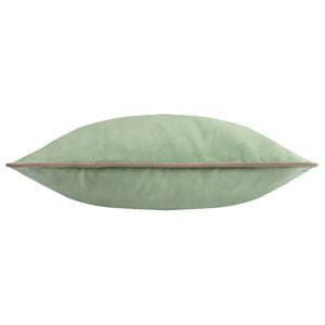 Meridian Velvet Cushion Eucalyptus/Natural