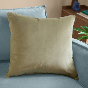 Meridian Velvet Cushion Sage/Green