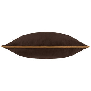 Meridian Velvet Cushion Chocolate/Caramel