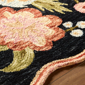 Garden Festival Rug in Ebony