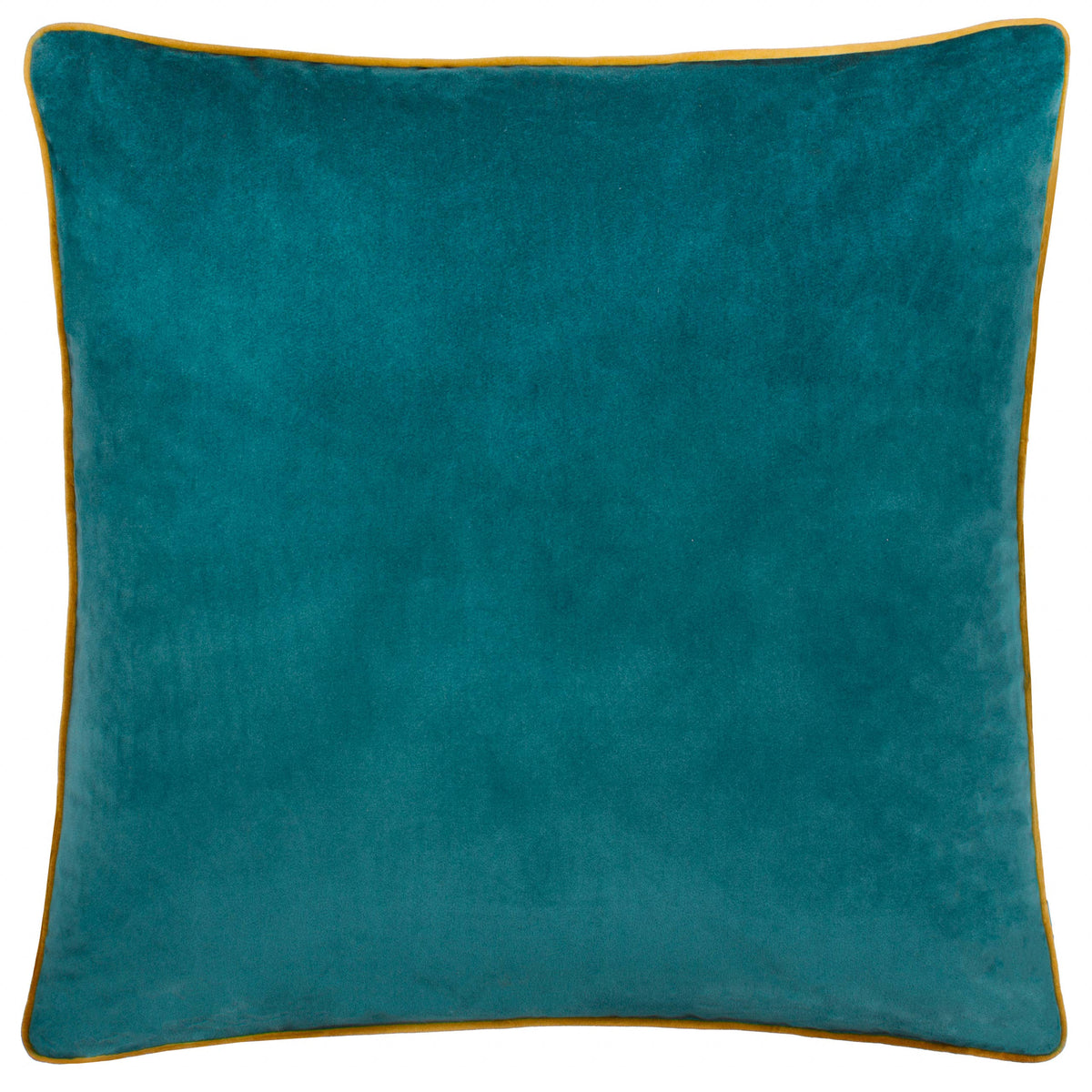 Meridian Velvet Cushion Teal/Ochre