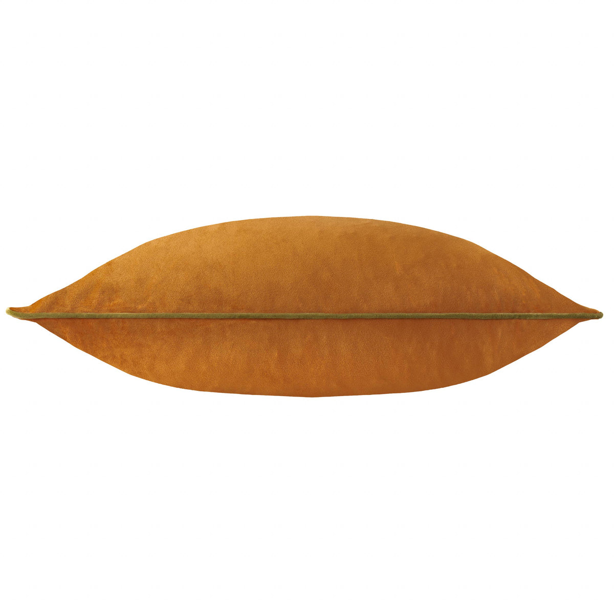 Meridian Velvet Cushion Ginger/Olive