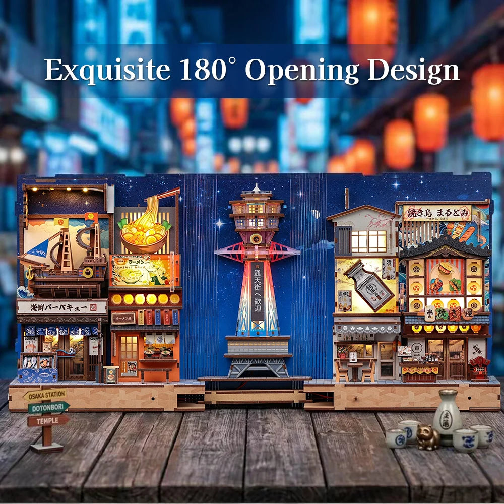 Tsutenkaku Ichiban Street - DIY Book Nook Kit