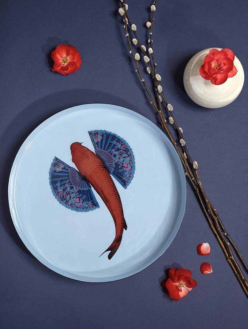 Round Fishkoï tray
