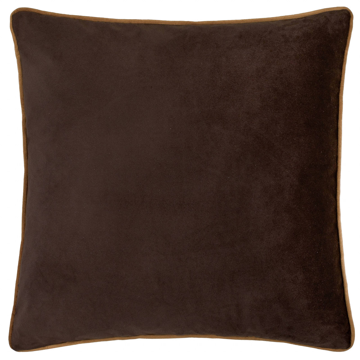 Meridian Velvet Cushion Chocolate/Caramel