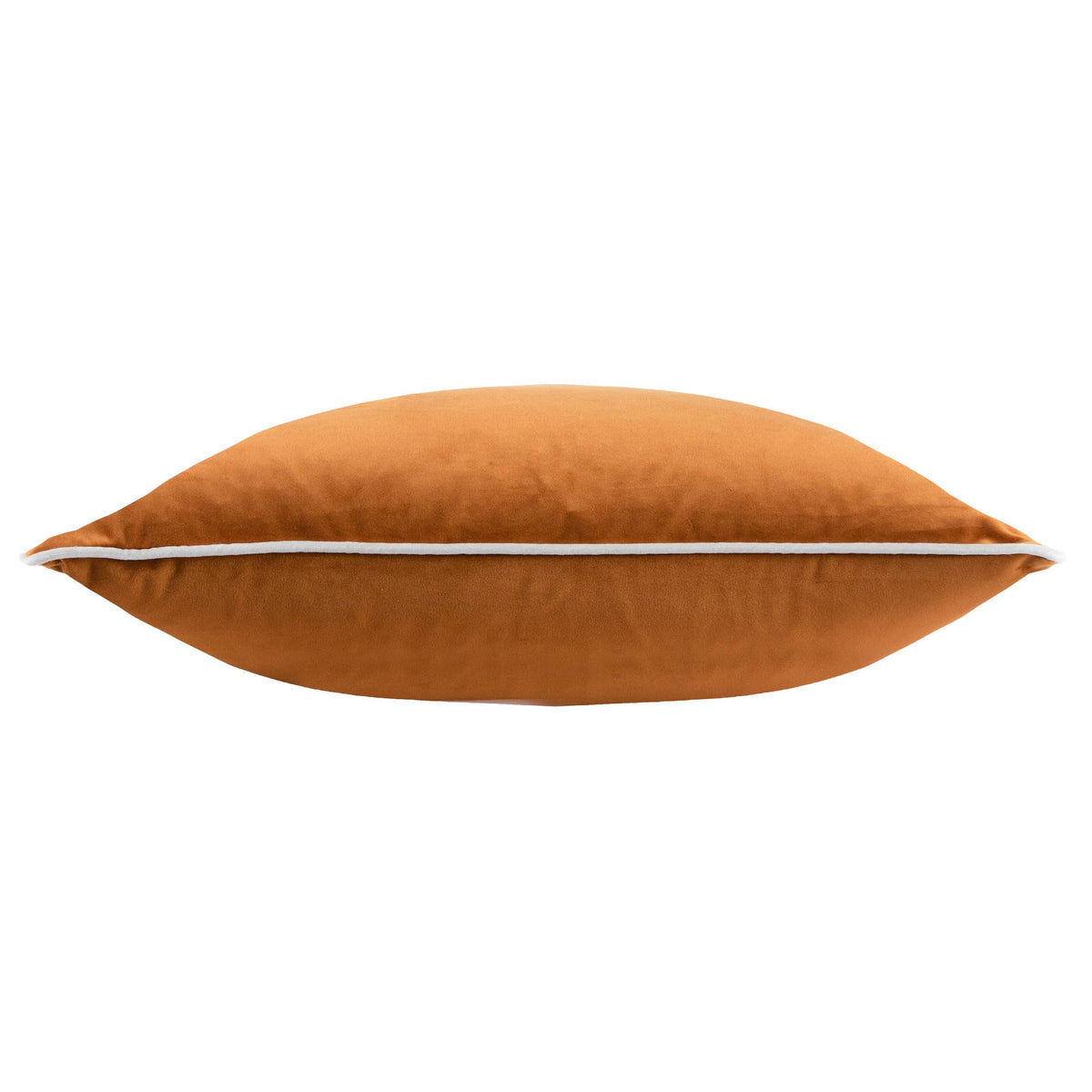 Meridian Velvet Cushion Ginger/Ecru