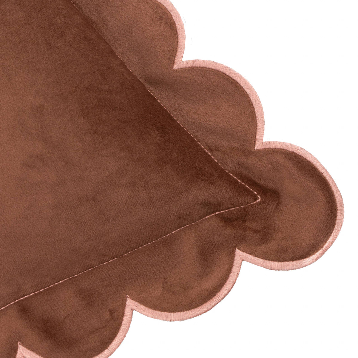 Ravioli Velvet Cushion Chestnut/Slipper