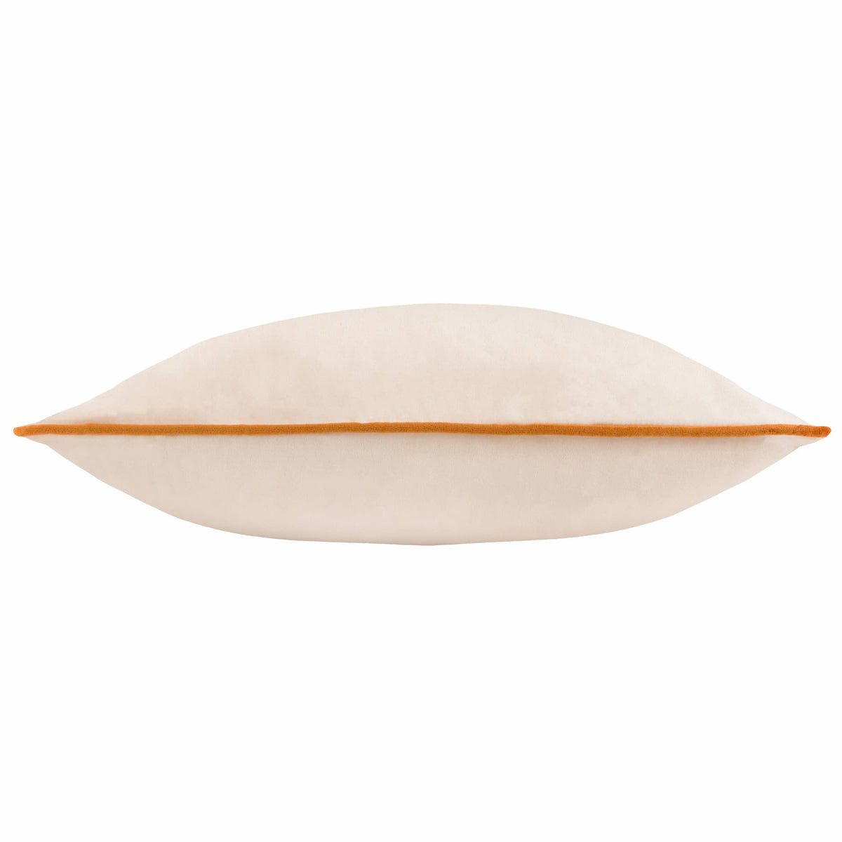 Meridian Velvet Cushion Ecru/Ginger