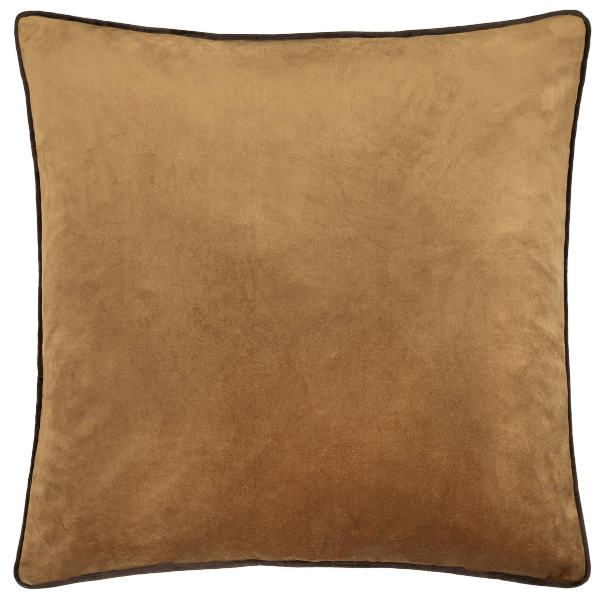 Meridian Velvet Cushion Caramel/Chocolate