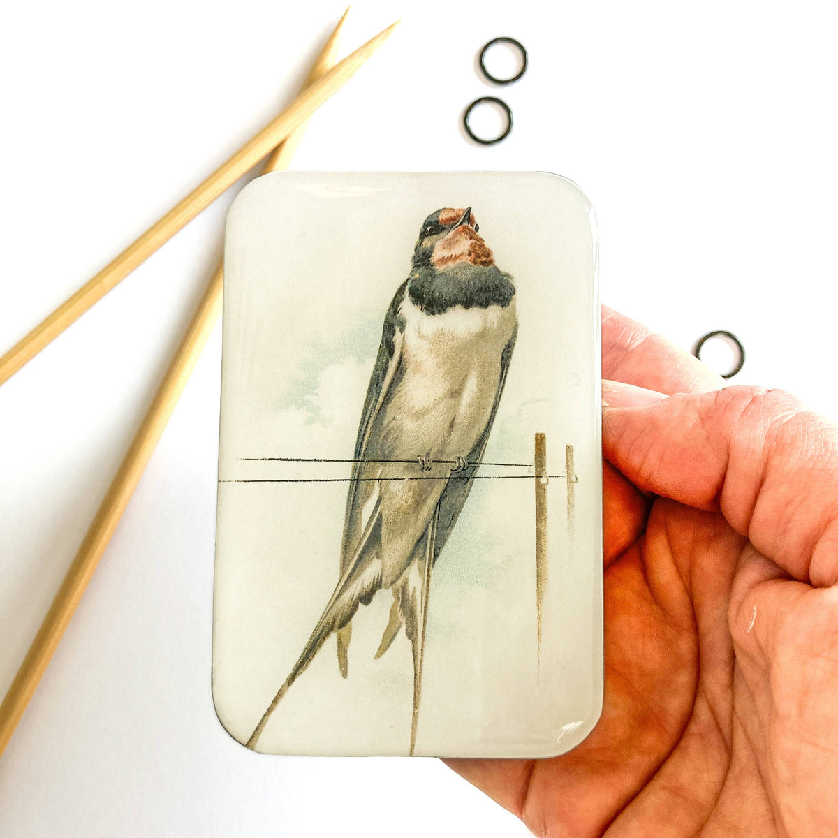 French Swallow Notions Tin