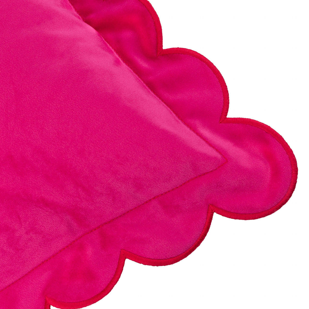 Ravioli Velvet Cushion Pink/Red
