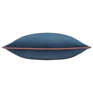 Meridian Velvet Cushion Petrol/Blush