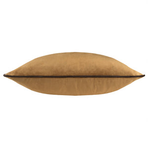 Meridian Velvet Cushion Caramel/Chocolate