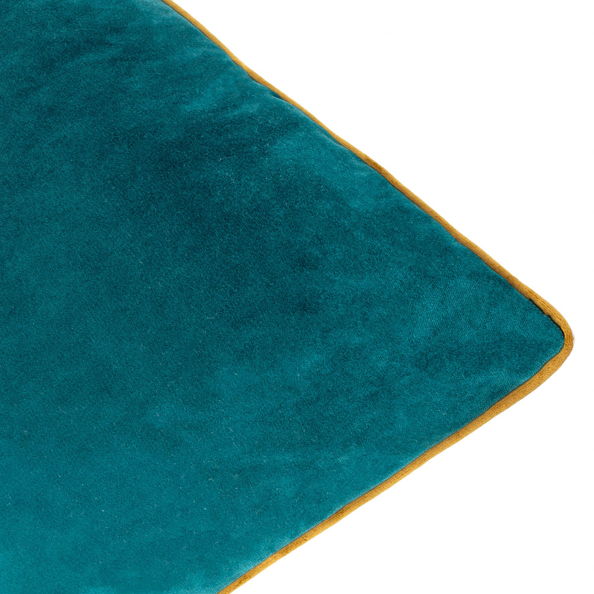 Meridian Velvet Cushion Teal/Ochre