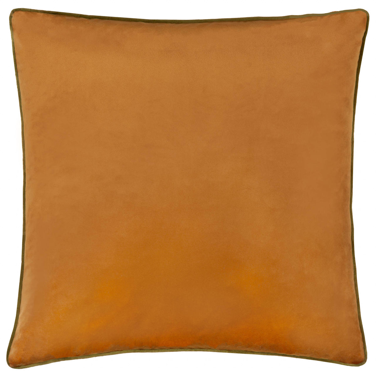 Meridian Velvet Cushion Ginger/Olive