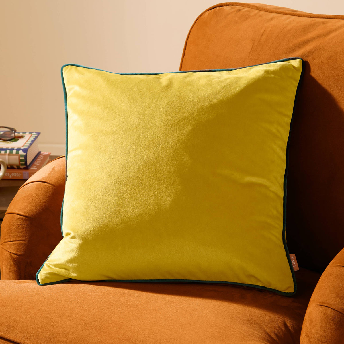 Meridian Velvet Cushion Cylon/Teal