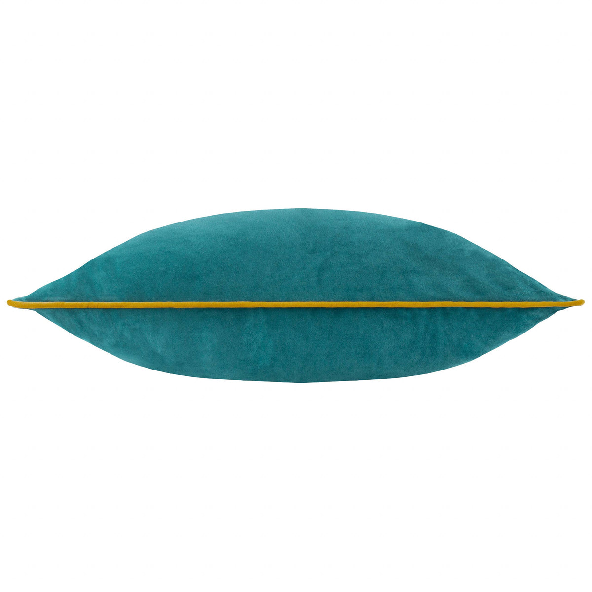 Meridian Velvet Cushion Teal/Ochre