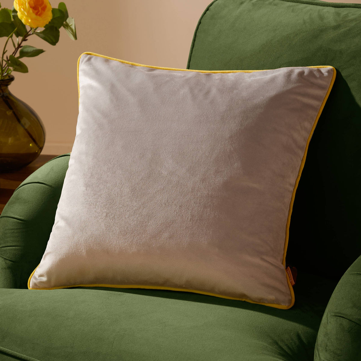 Meridian Velvet Cushion Dove/Cylon