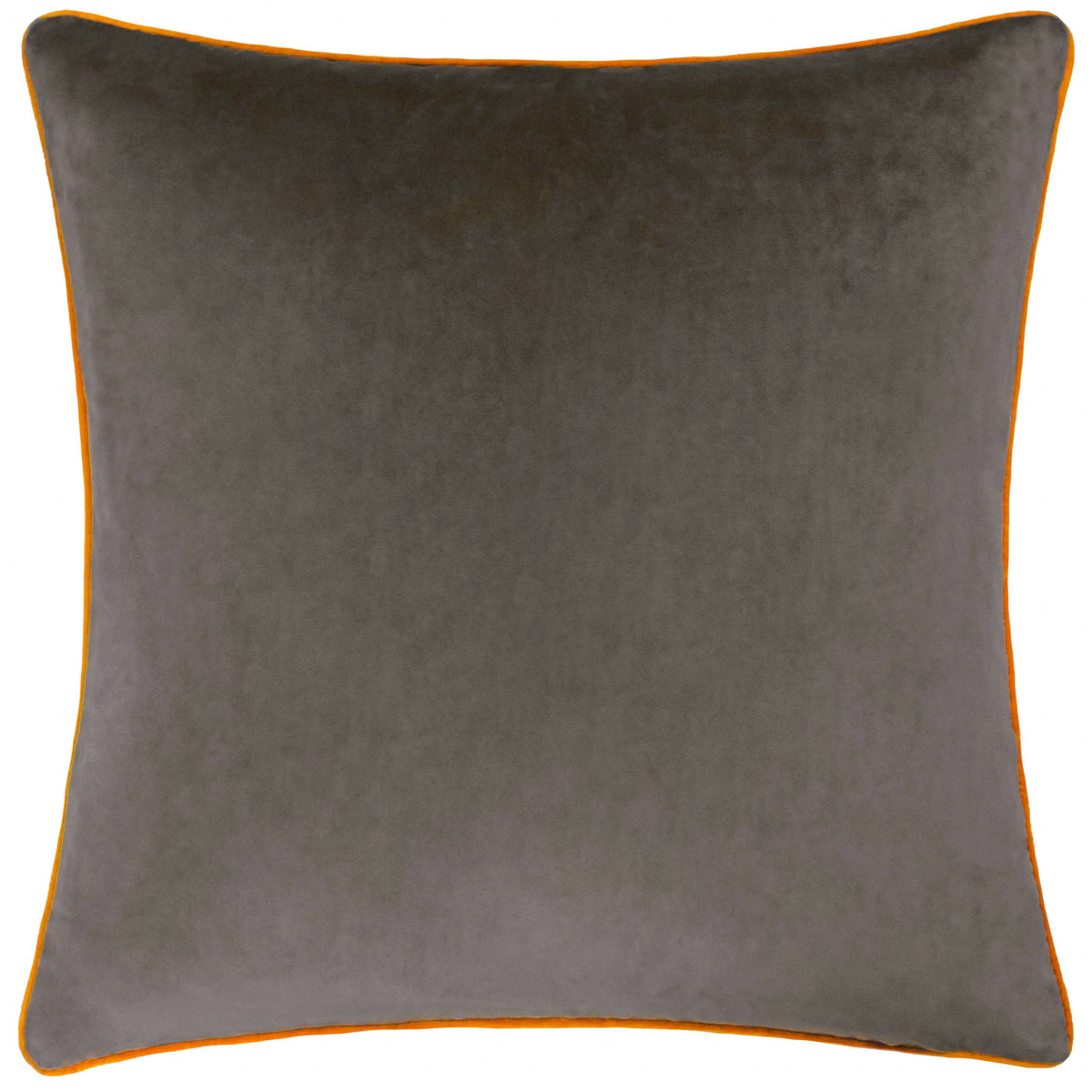 Meridian Velvet Cushion Mocha/Pumpkin