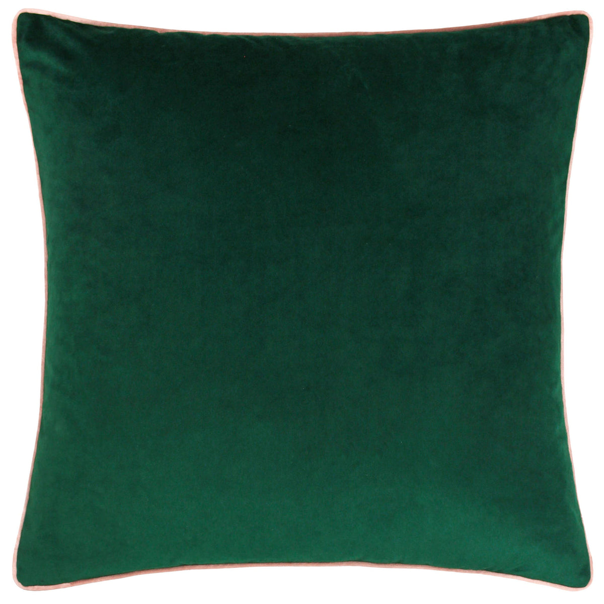 Meridian Velvet Cushion Emerald/Blush
