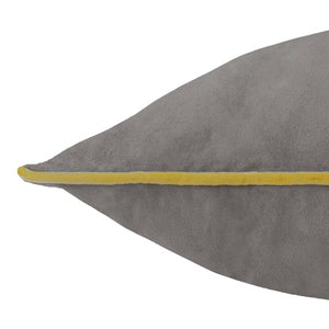 Meridian Velvet Cushion Charcoal/Moss