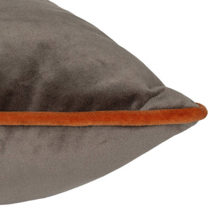 Meridian Velvet Cushion Mocha/Pumpkin