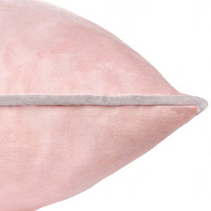 Meridian Velvet Cushion Blush/Grey