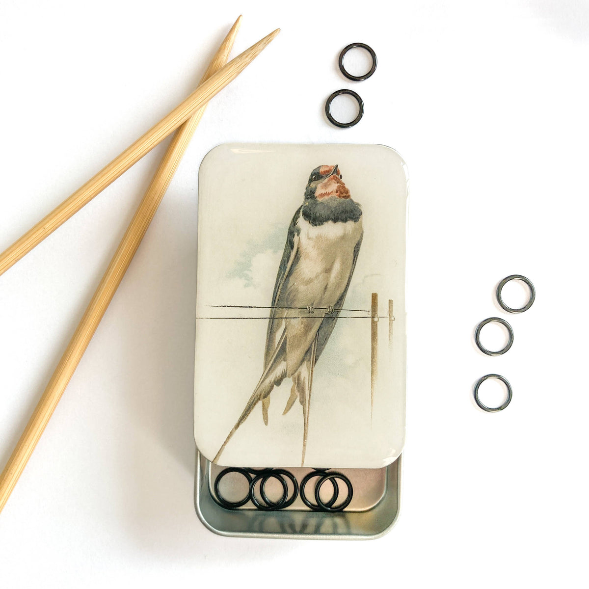 French Swallow Notions Tin