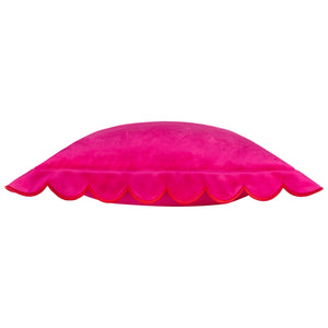 Ravioli Velvet Cushion Pink/Red