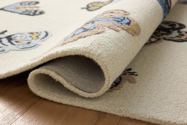 Highgrove Butterfly Rug (in Teal or Cream)