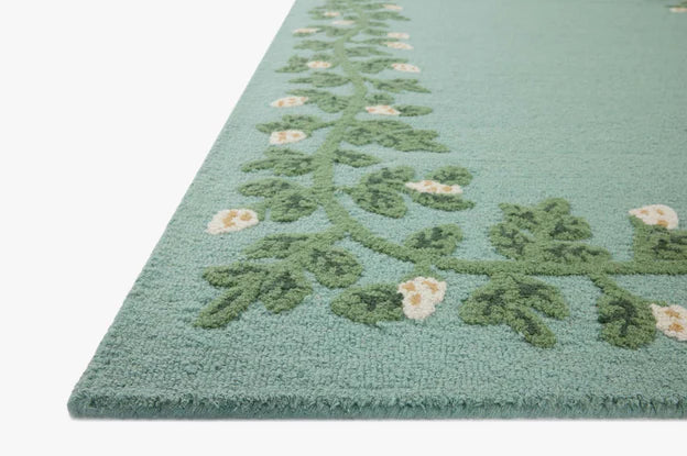 Highgrove Garland Rug (in Blue or Cream)