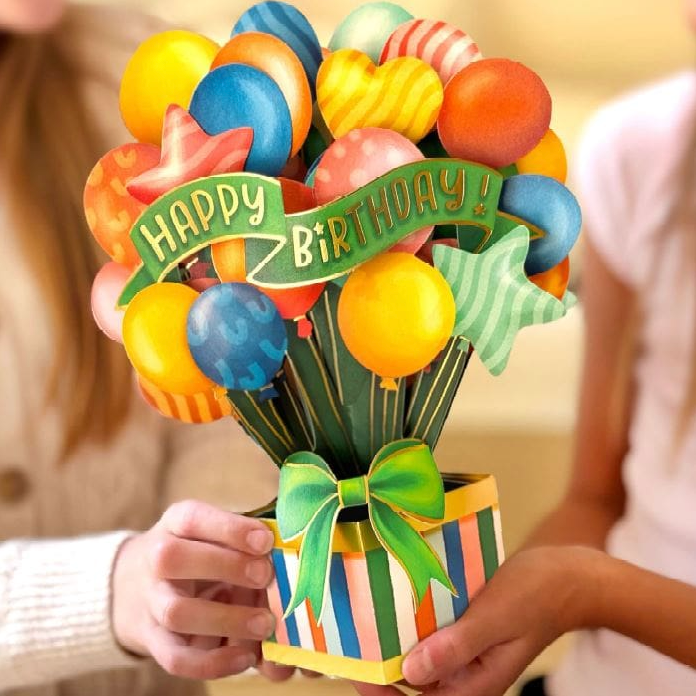 Mini Birthday Balloons Pop-Up Card