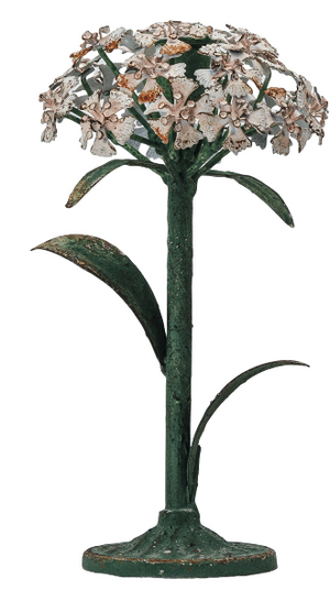 Metal Toleware Flower Candle Holder
